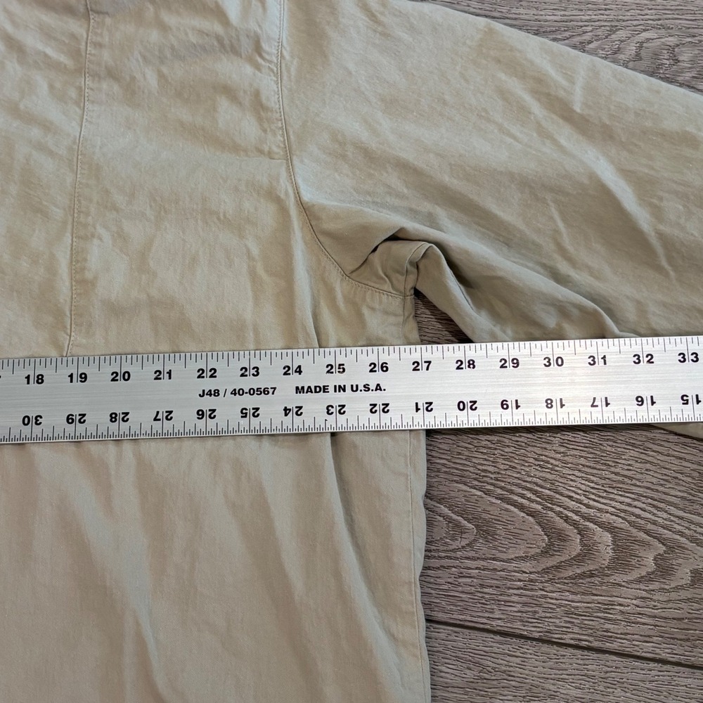 Frontier Classics Bib Front Shirt Mens XL Tan Khaki Cotton Western Band Collar - Picture 6 of 7
